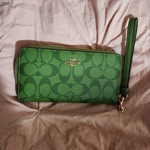 Coach zip around wallet